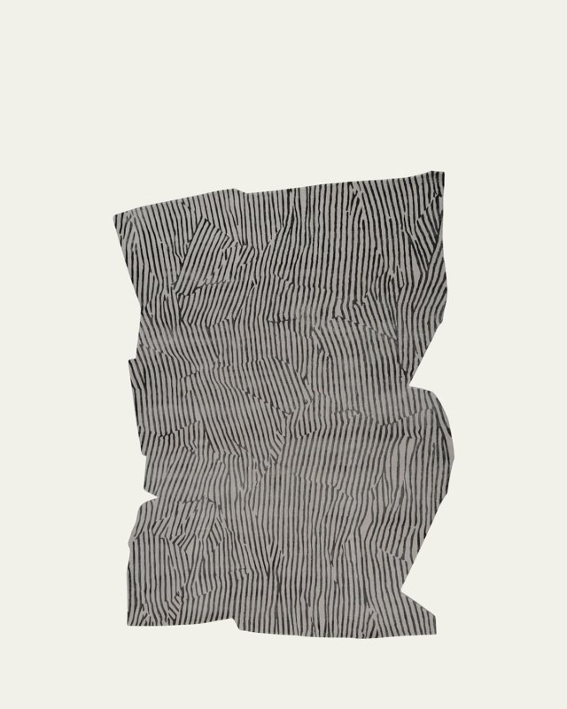 Avant Graphite Shaped Hand-Knotted Rug, 8' x 10'